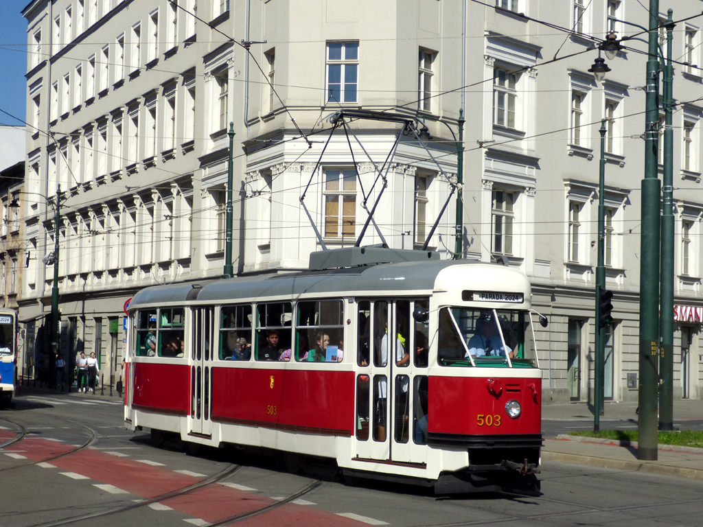 Краков, Konstal 13N № 503; Краков — Парад исторических и современных трамваев 2024