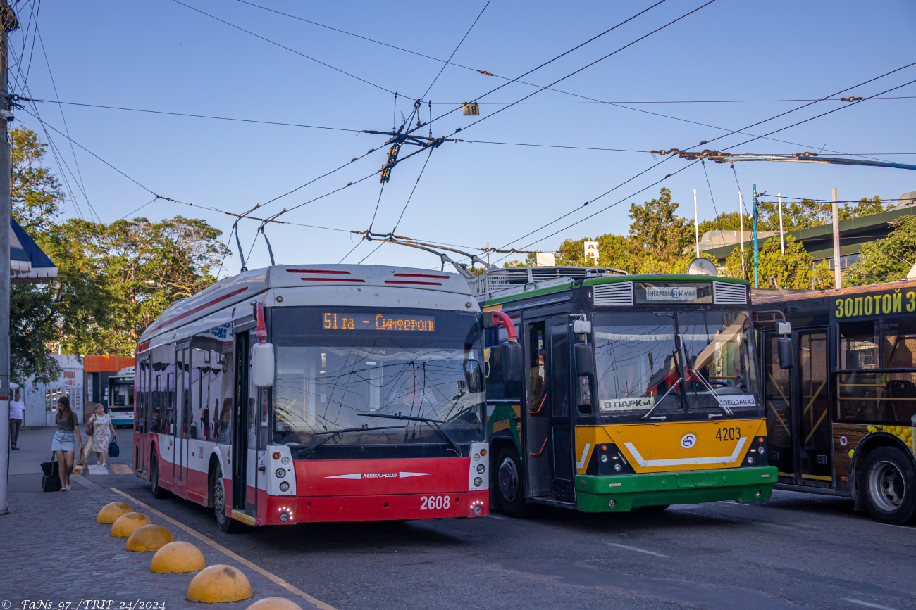Krimski trolejbus, Trolza-5265.05 “Megapolis” Br. 2608; Krimski trolejbus — Fan ride 2024 Krimski trolejbus, Trolza-5265.05 “Megapolis” Br. 2608; Krimski trolejbus — Fan ride 2024