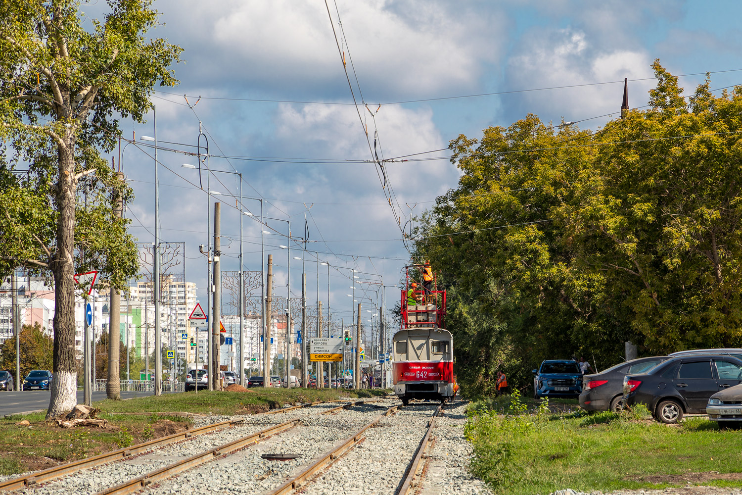 Szamara — Construction and repairs of tram lines; Szamara — Tram lines