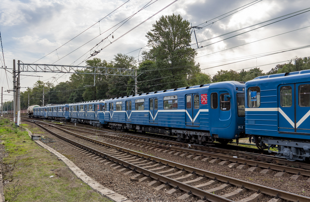Санкт-Петербург, 81-540.8 № 10307; Санкт-Петербург — Метрополитен — Перегонка вагонов метро по ж/д