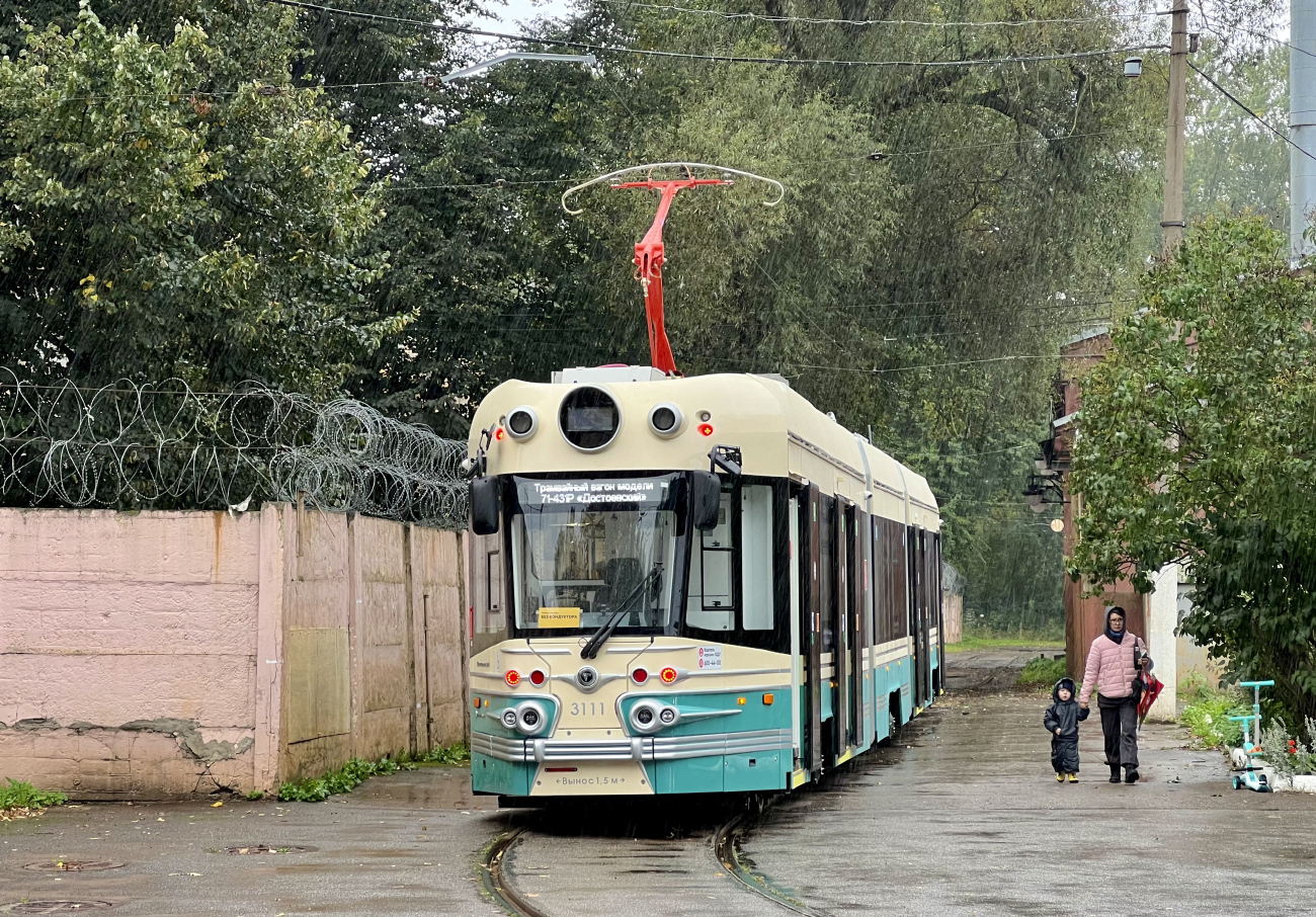 სანქტ-პეტერბურგი, 71-431R "Dostoevsky" № 3111; სანქტ-პეტერბურგი — Exhibition of cars for the 117-th anniversary of tram system