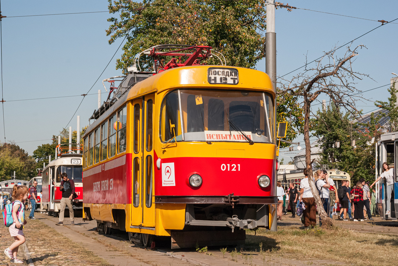Moszkva, Tatra T3SU (2-door) — 0121; Moszkva — Tram parade and exhibition at the City Day on September 7, 2024