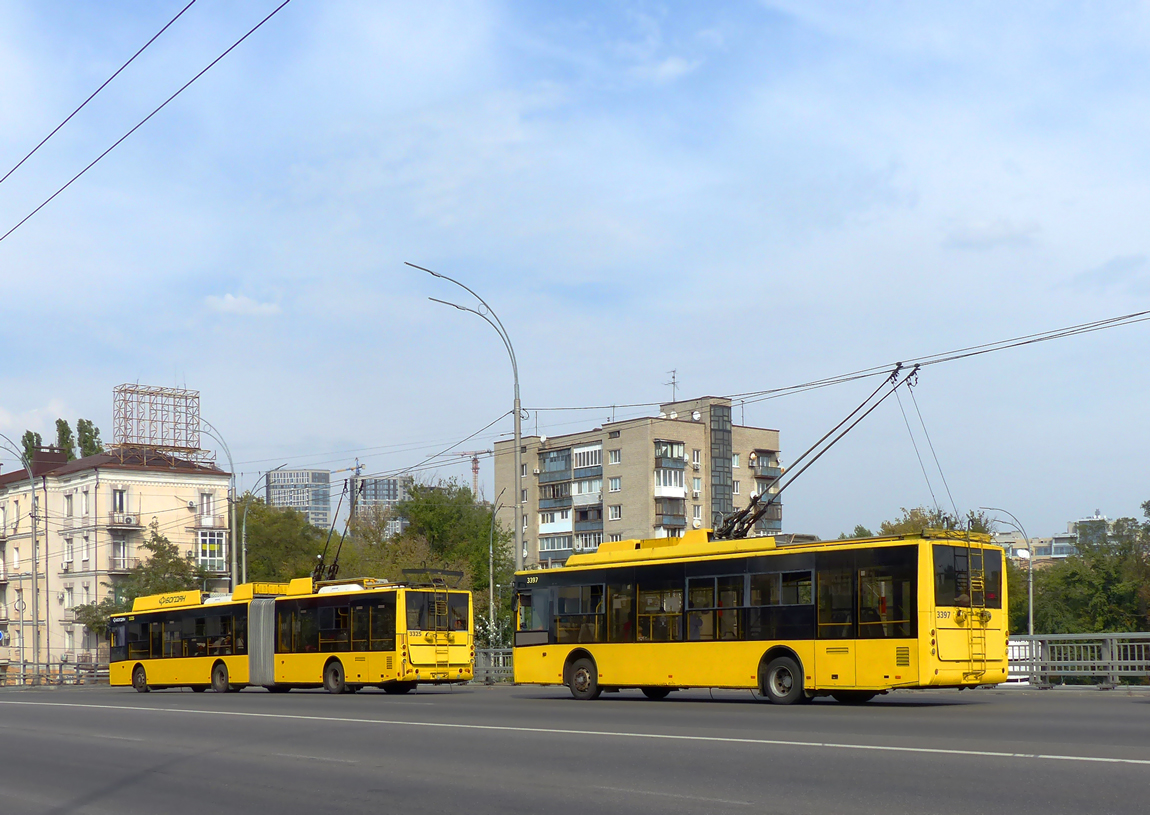 Киев, Богдан Т90117 № 3325; Киев, Богдан Т70110 № 3397
