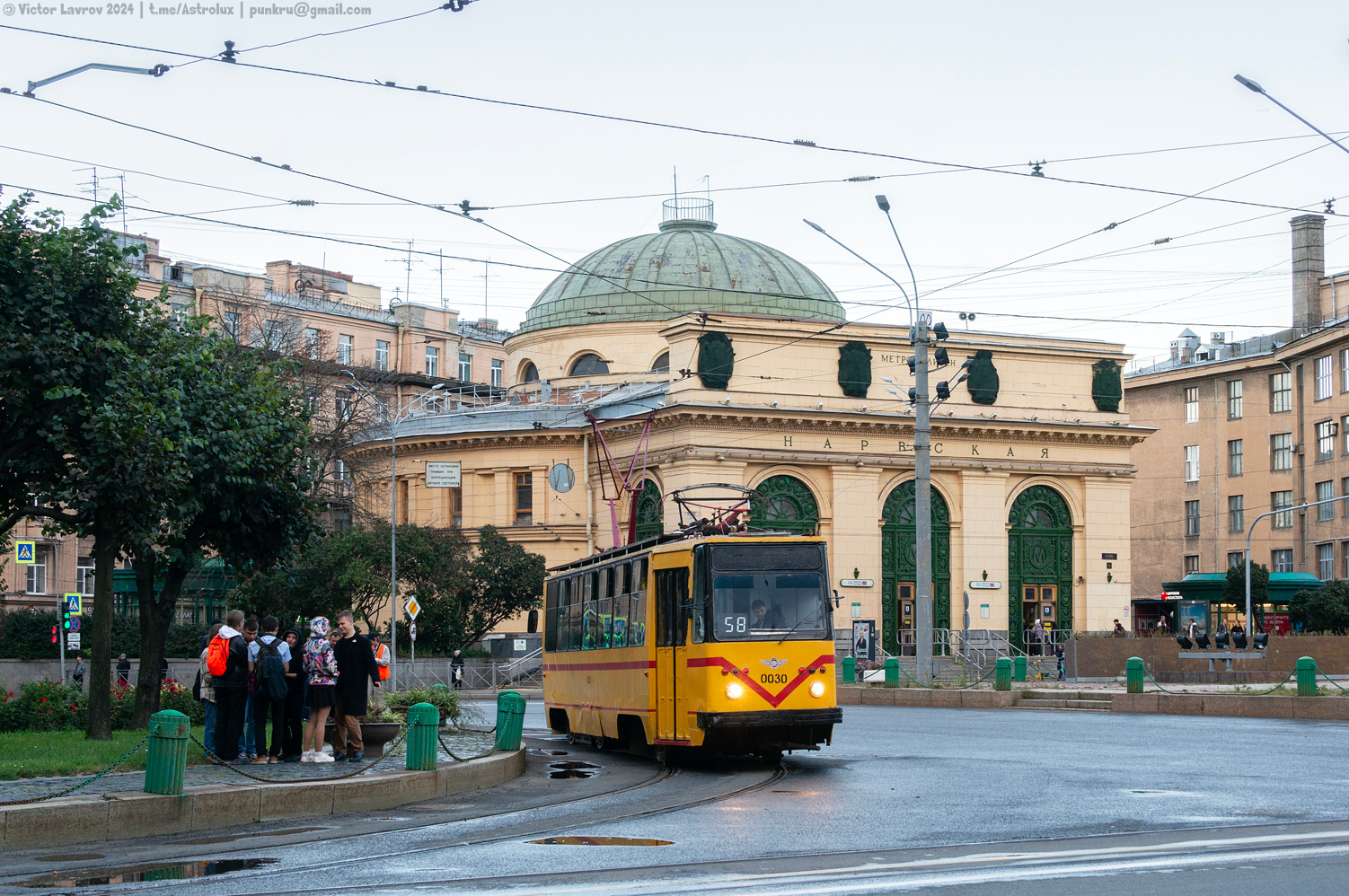 Sankt Peterburgas, PR (18M) nr. 0030; Sankt Peterburgas — Registered trip by tram PR-18M № 0030 — 28.09.2024