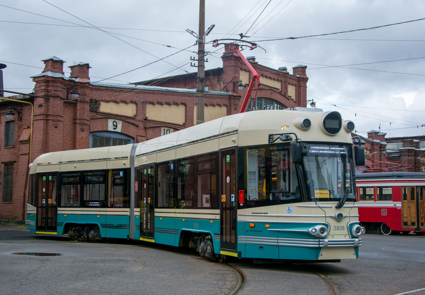 Санкт-Петербург, 71-421Р-01 «Довлатов» № 3808; Санкт-Петербург — Выставка вагонов на 117-летие трамвая