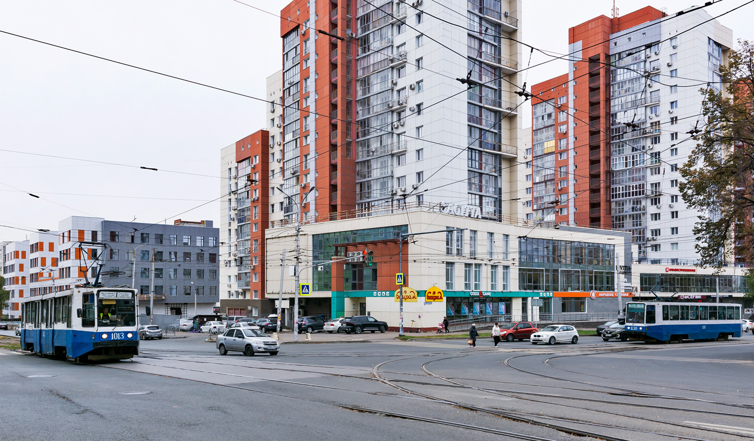 Уфа, 71-608К № 1013; Уфа, 71-608К № 1130; Уфа — Трамвайная сеть — юг