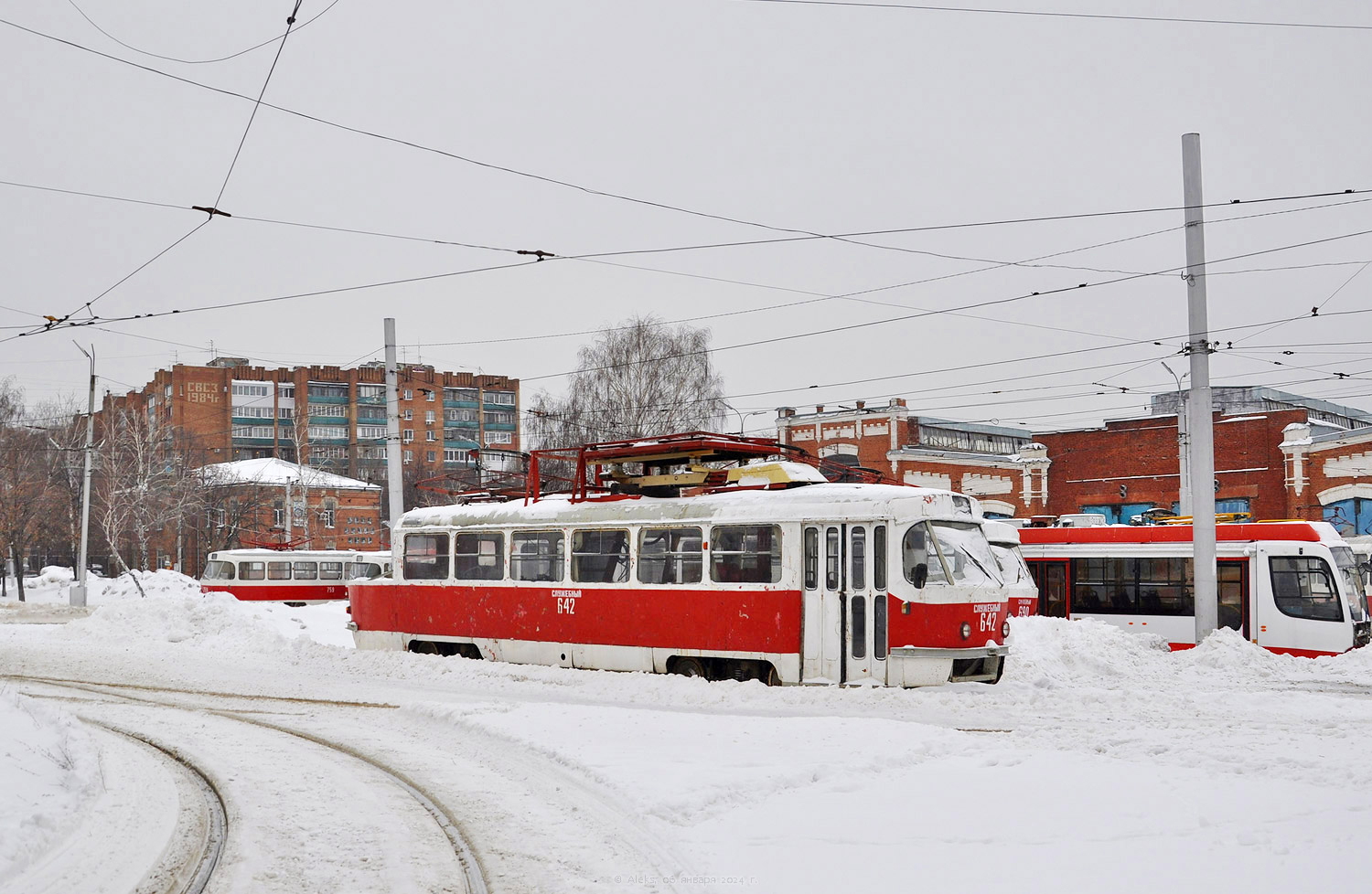 Самара, Tatra T3SU (двухдверная) № 642; Самара — Городское трамвайное депо