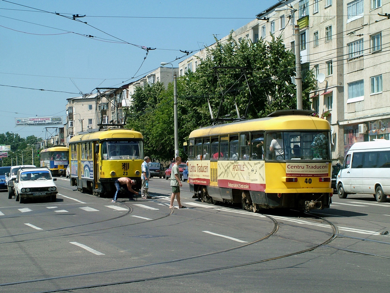 Botoșani, Tatra T4D-MI № 23; Botoșani, Tatra T4D-MI № 40; Botoșani — Tram lines and infrastructure