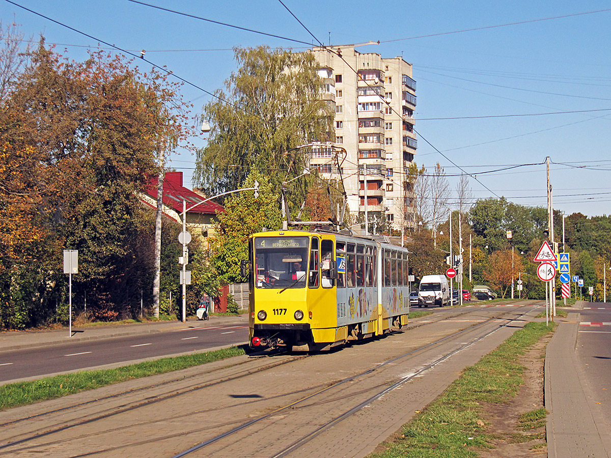 Львов, Tatra KT4D № 1177