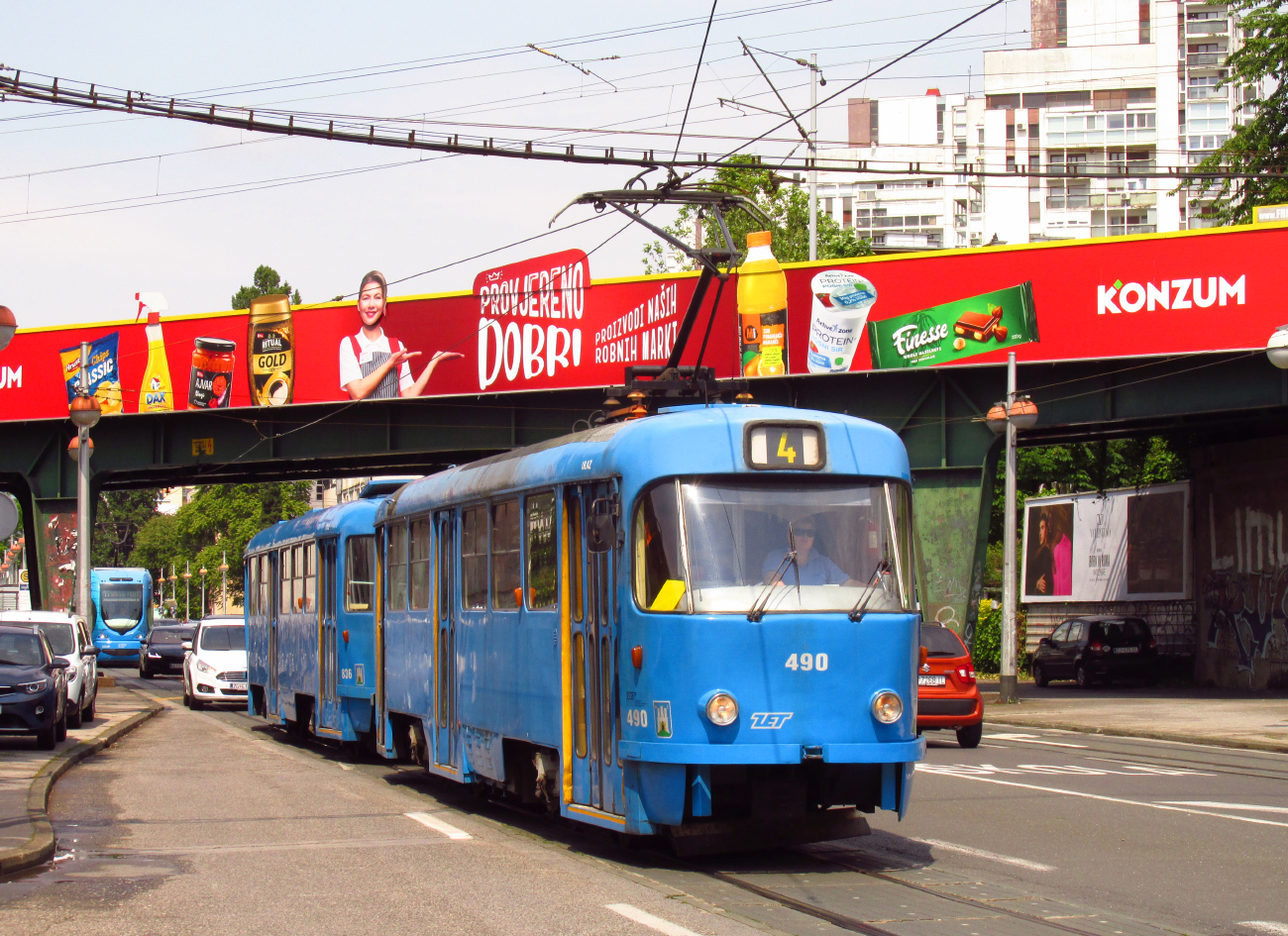 Загреб, Tatra T4YU № 490