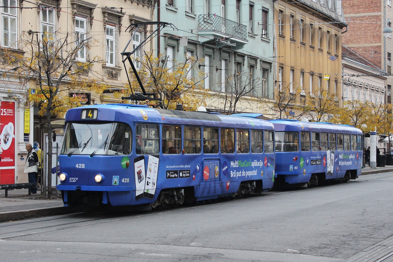 Загреб, Tatra T4YU № 428