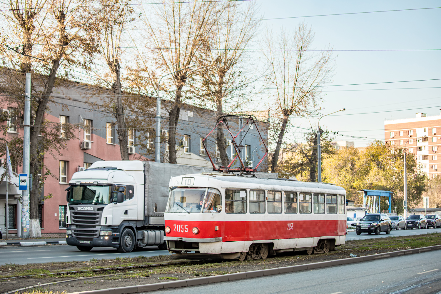 Самара, Tatra T3SU (двухдверная) № 2055