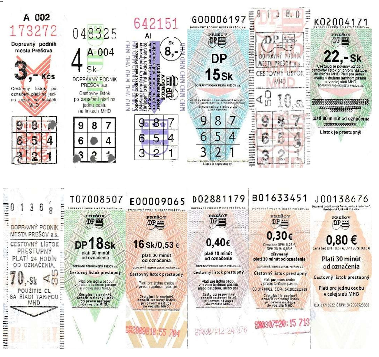 Прешов — Проездные документы