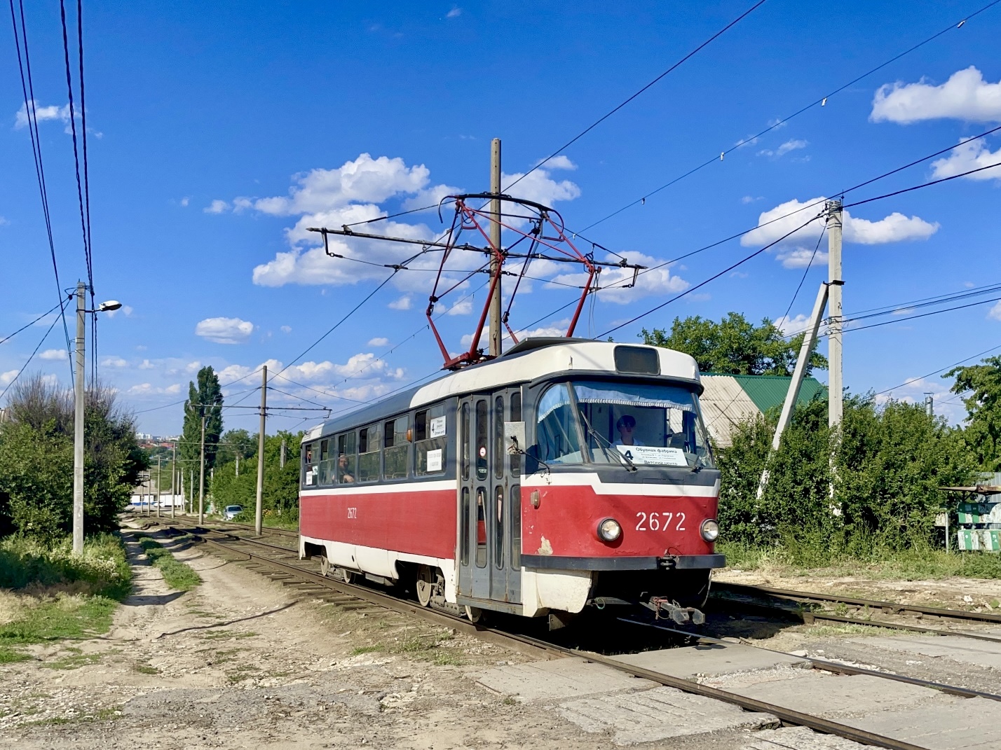 Волгоград, Tatra T3SU (двухдверная) № 2672
