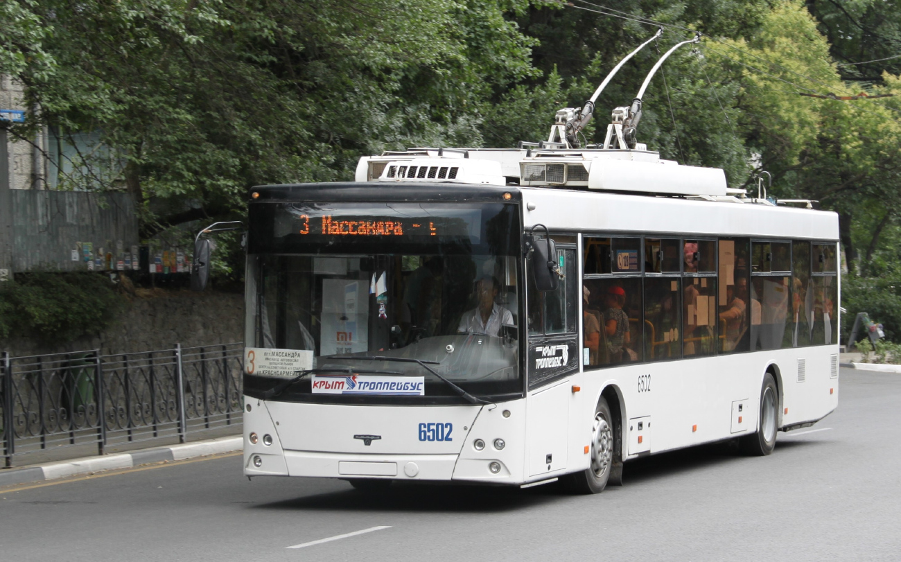 Крымский троллейбус, СВАРЗ-МАЗ-6275 № 6502