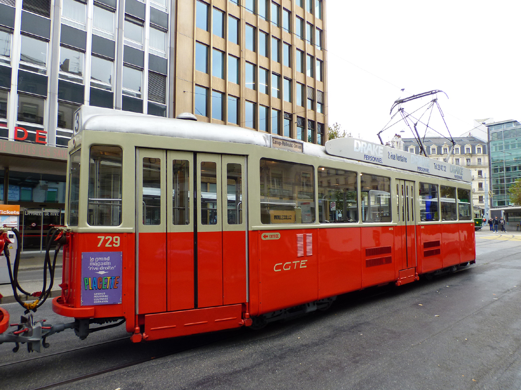 Женева, SWP/SAAS Be 4/4 № 729; Женева — Festival des Tramways 2024