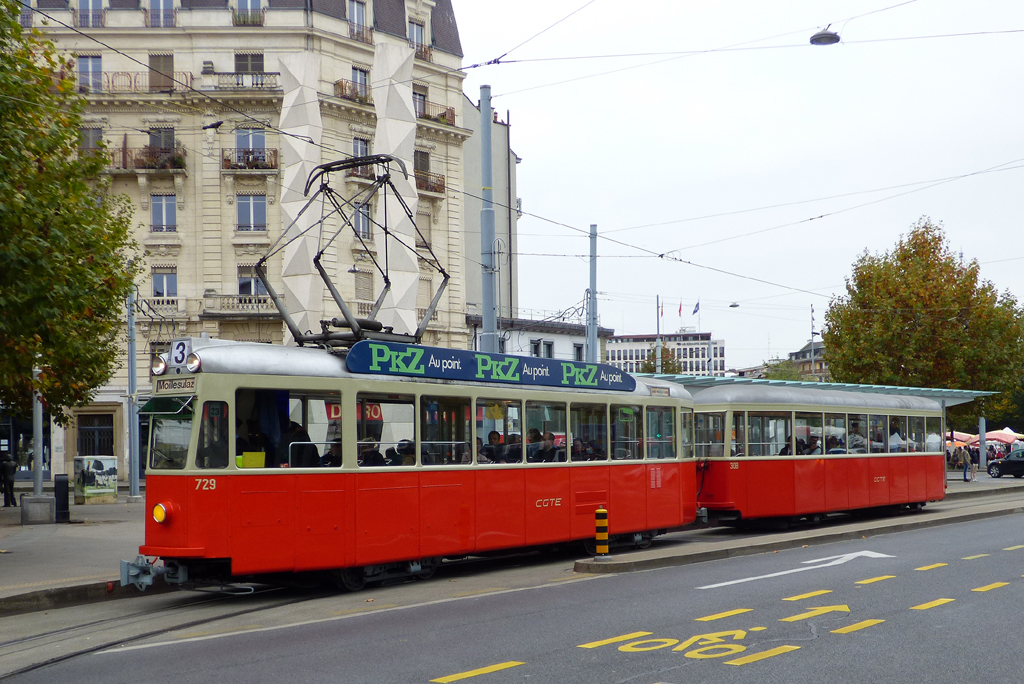 Женева, SWP/SAAS Be 4/4 № 729; Женева — Festival des Tramways 2024