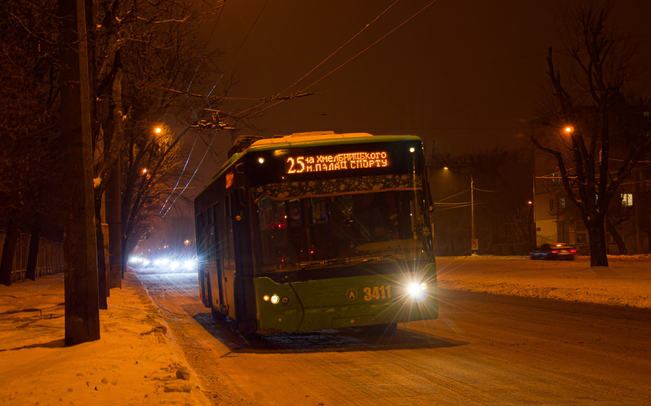 Харьков, ЛАЗ E183A1 № 3411