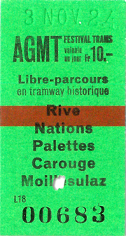 Женева — Festival des Tramways 2024; Женева — Проездные документы