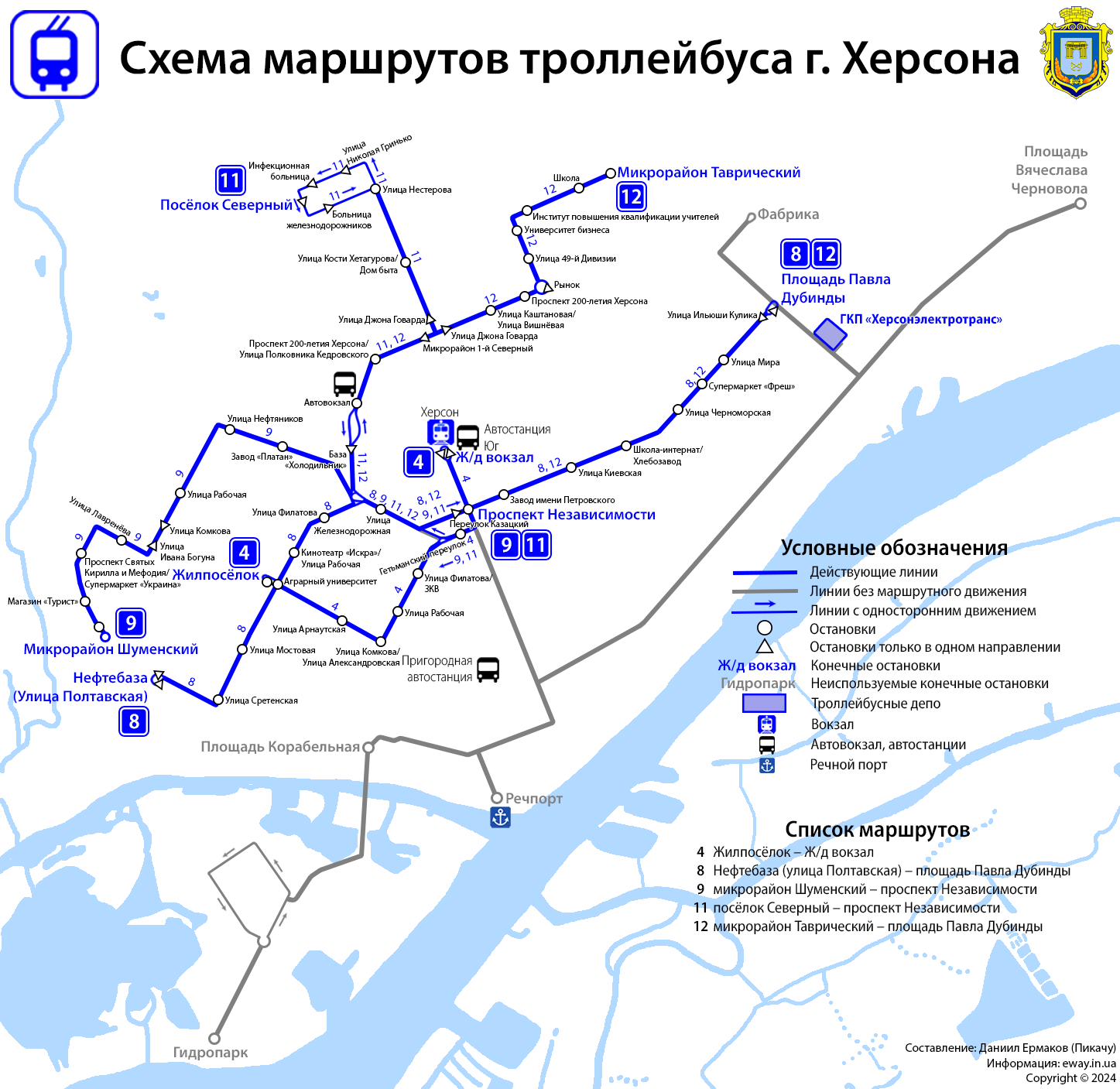 Herszon — Maps & schedules