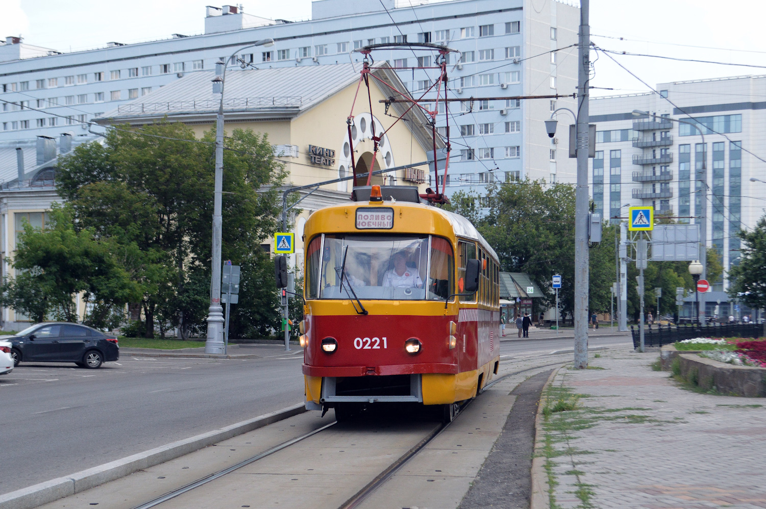 Москва, Tatra T3SU № 0221; Москва — День Московского транспорта — 2024 (ночные репетиции парада трамваев 06.07.2024 и 11.07.2024, парад и выставка трамваев 13.07.2024)