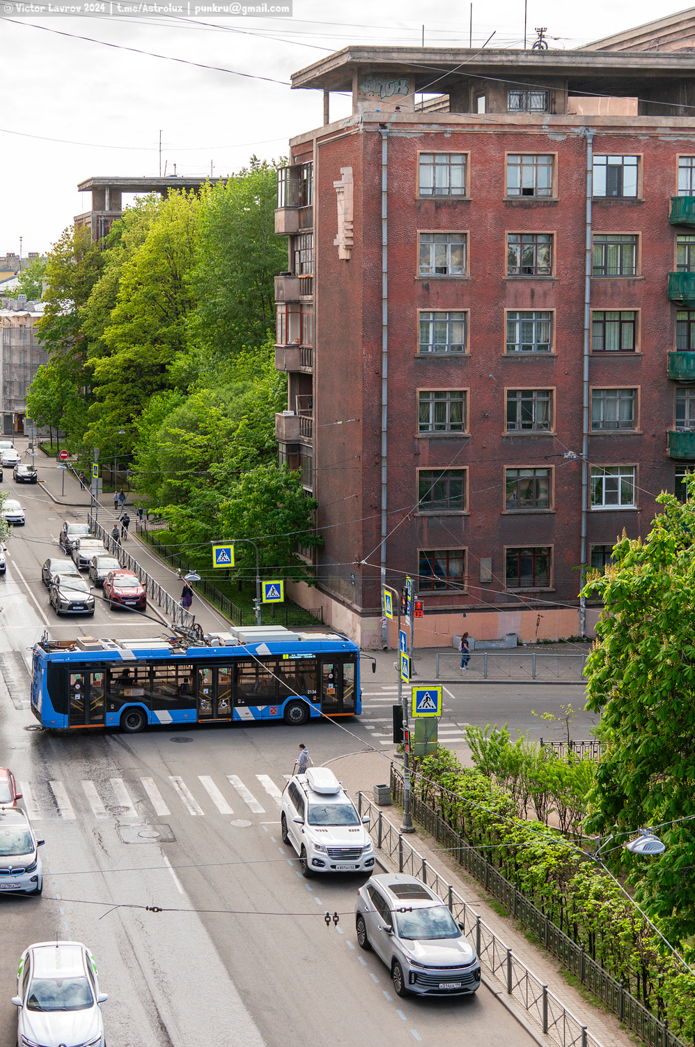Санкт-Петербург, БКМ 32100D «Ольгерд» № 2136; Санкт-Петербург — Троллейбусные линии и инфраструктура