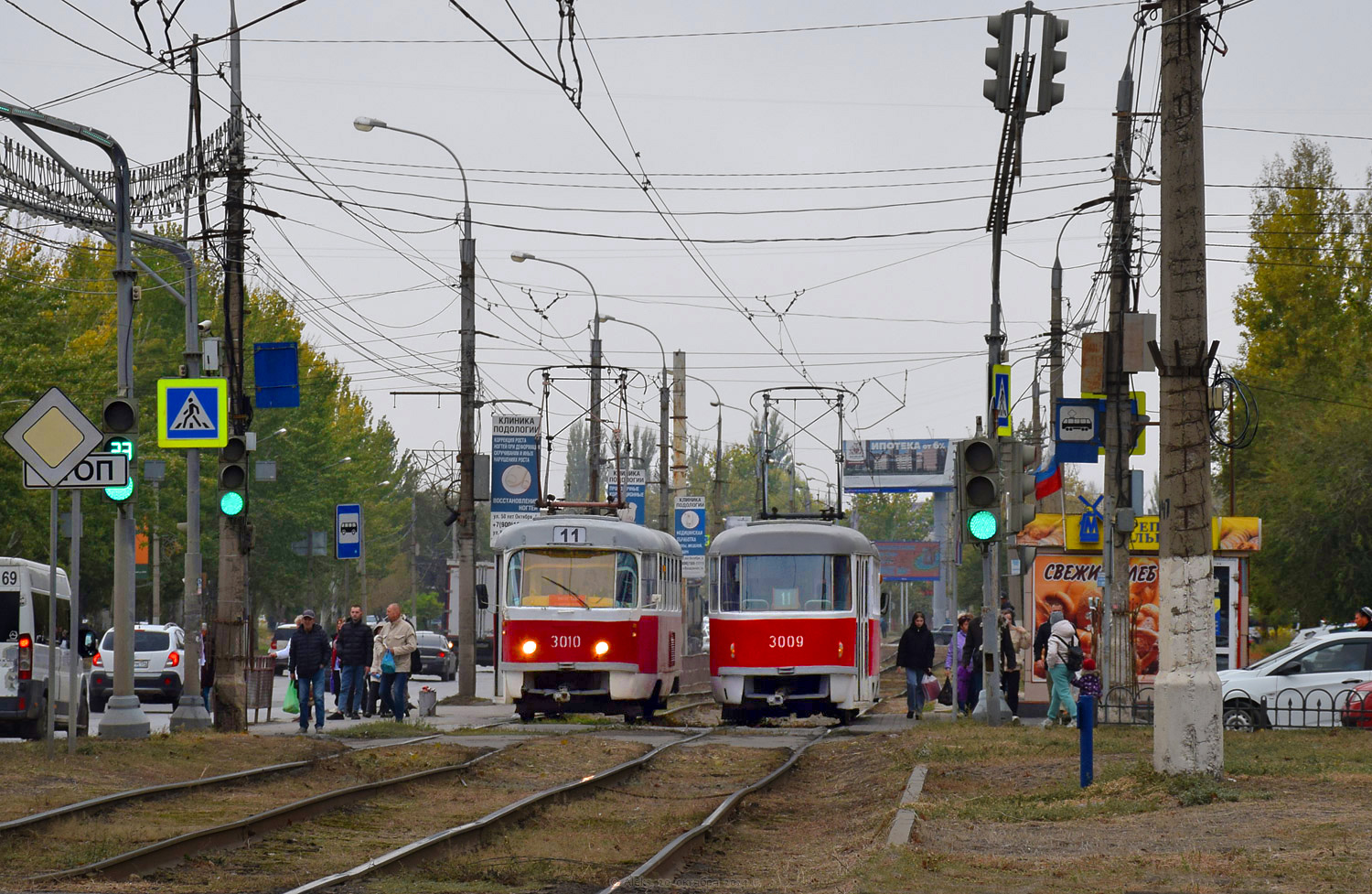 Волгоград, Tatra T3SU (двухдверная) № 3010; Волгоград, Tatra T3SU (двухдверная) № 3009