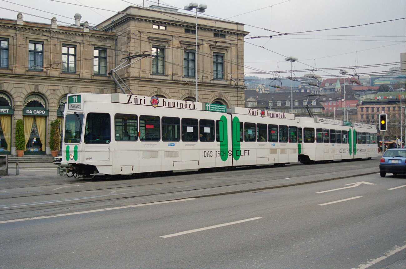 Цюрих, SWP/SIG/BBC Be 4/6 "Tram 2000" № 2086
