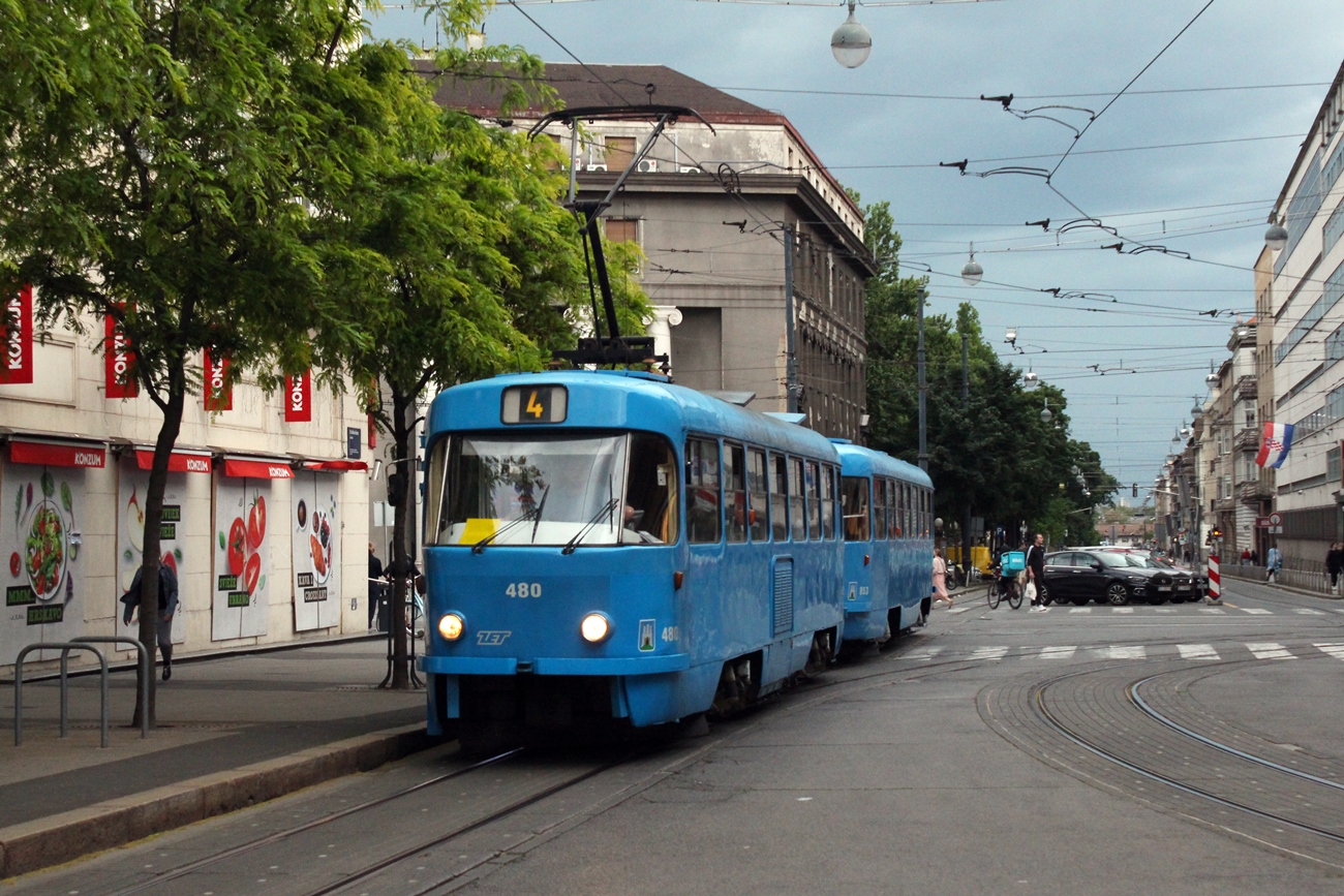 Загреб, Tatra T4YU № 480