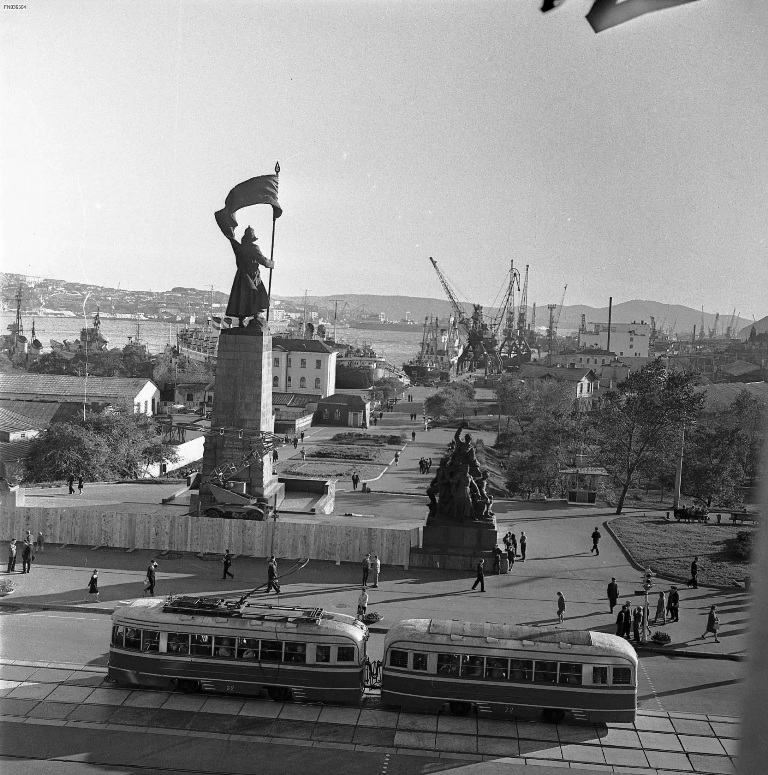 Владивосток — Исторические фотографии — трамвай (1946-1970)