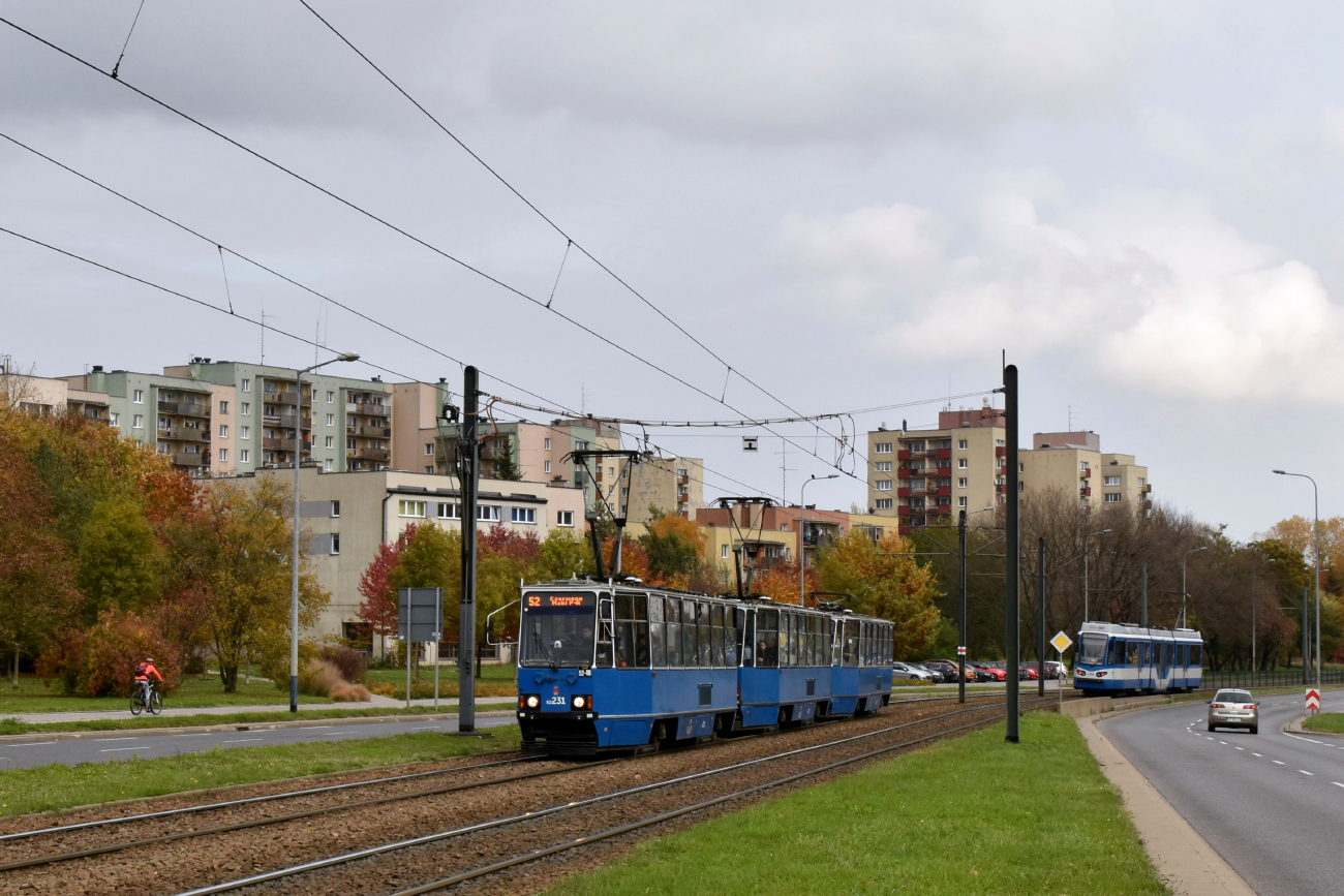 Краков, Konstal 105Na № RZ231; Краков, Duewag/MPK GT8N № RF306