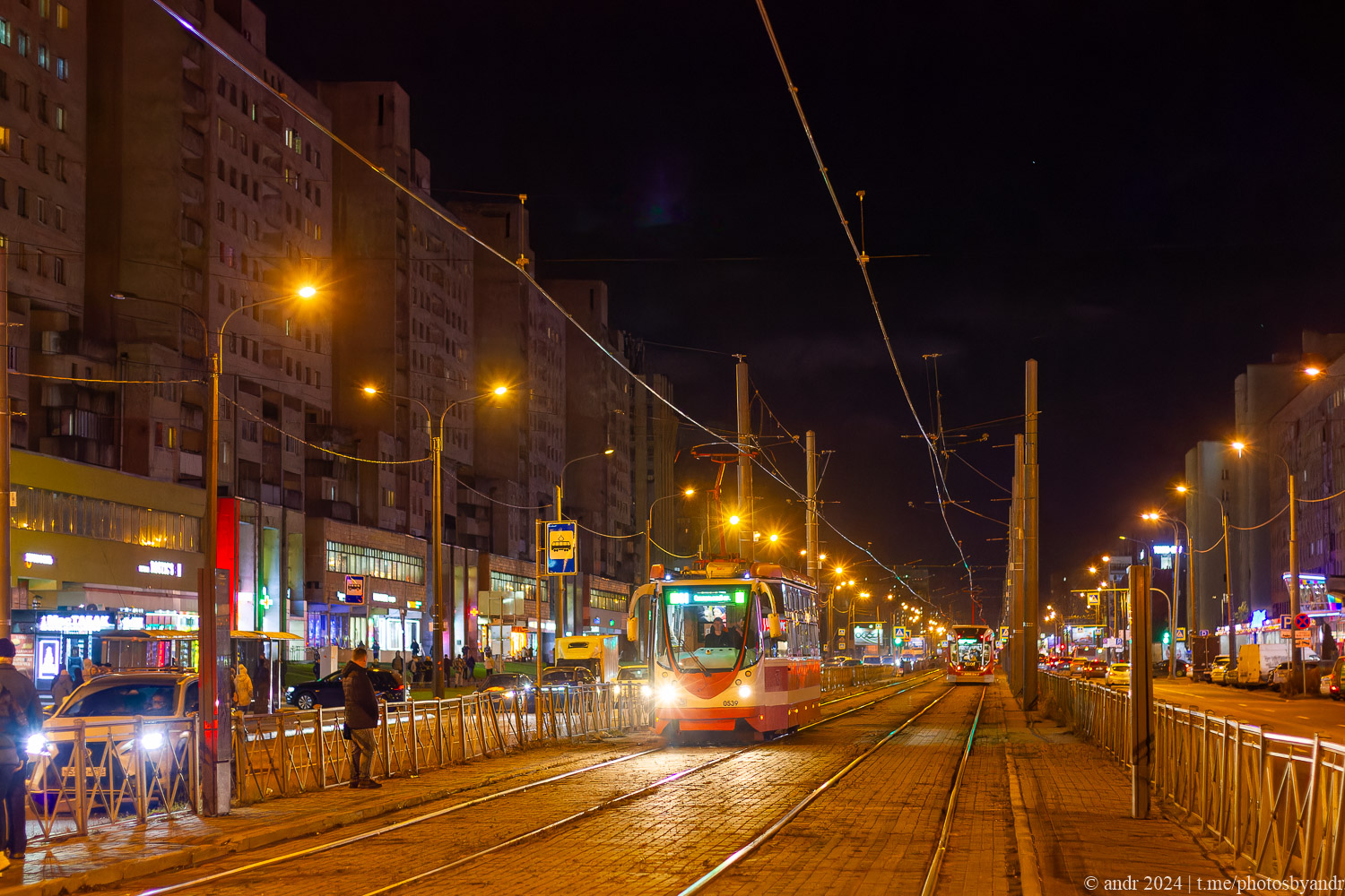 Санкт-Петербург, 71-134А (ЛМ-99АВН) № 0539; Санкт-Петербург — Трамвайные линии и инфраструктура