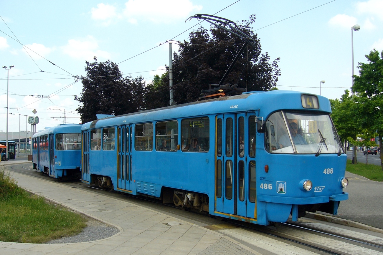 Загреб, Tatra T4YU № 486