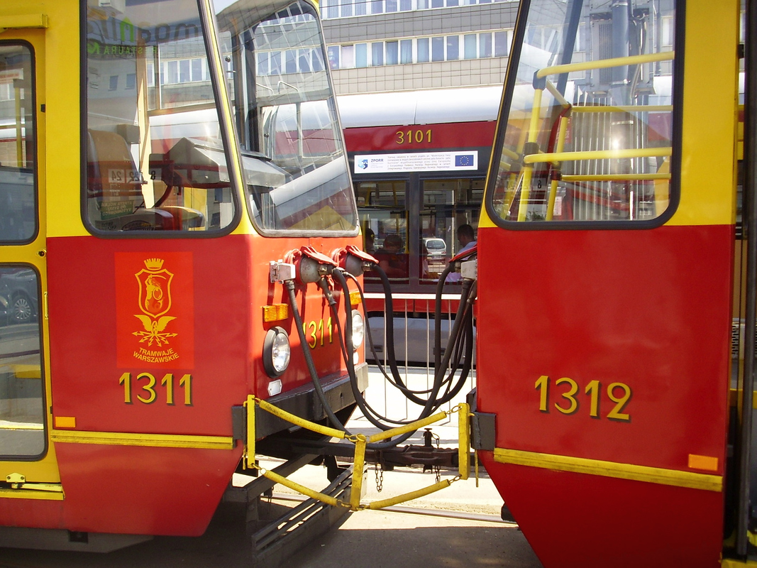 Варшава, Konstal 105Na № 1311; Варшава, Konstal 105Na № 1312