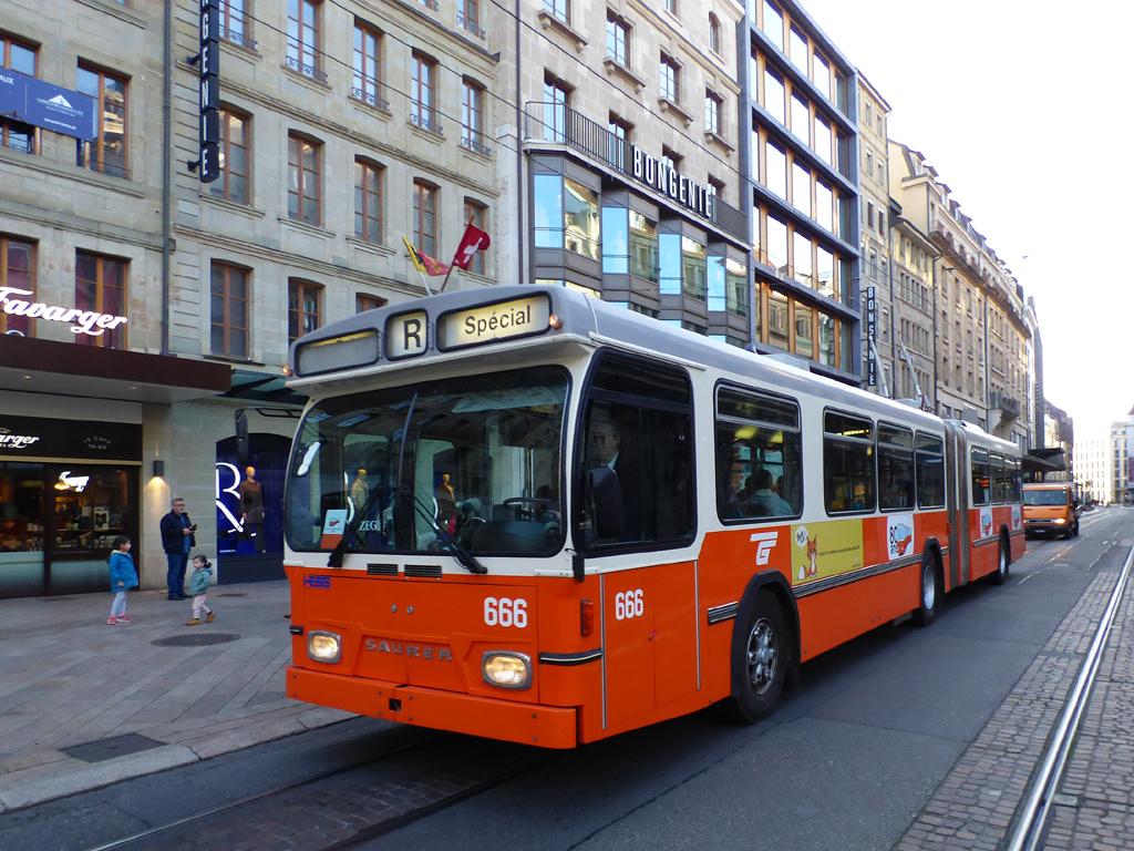 Женева, Saurer/Hess/BBC-SAAS GT 560/620-25 № 666; Женева — Festival des Tramways 2024