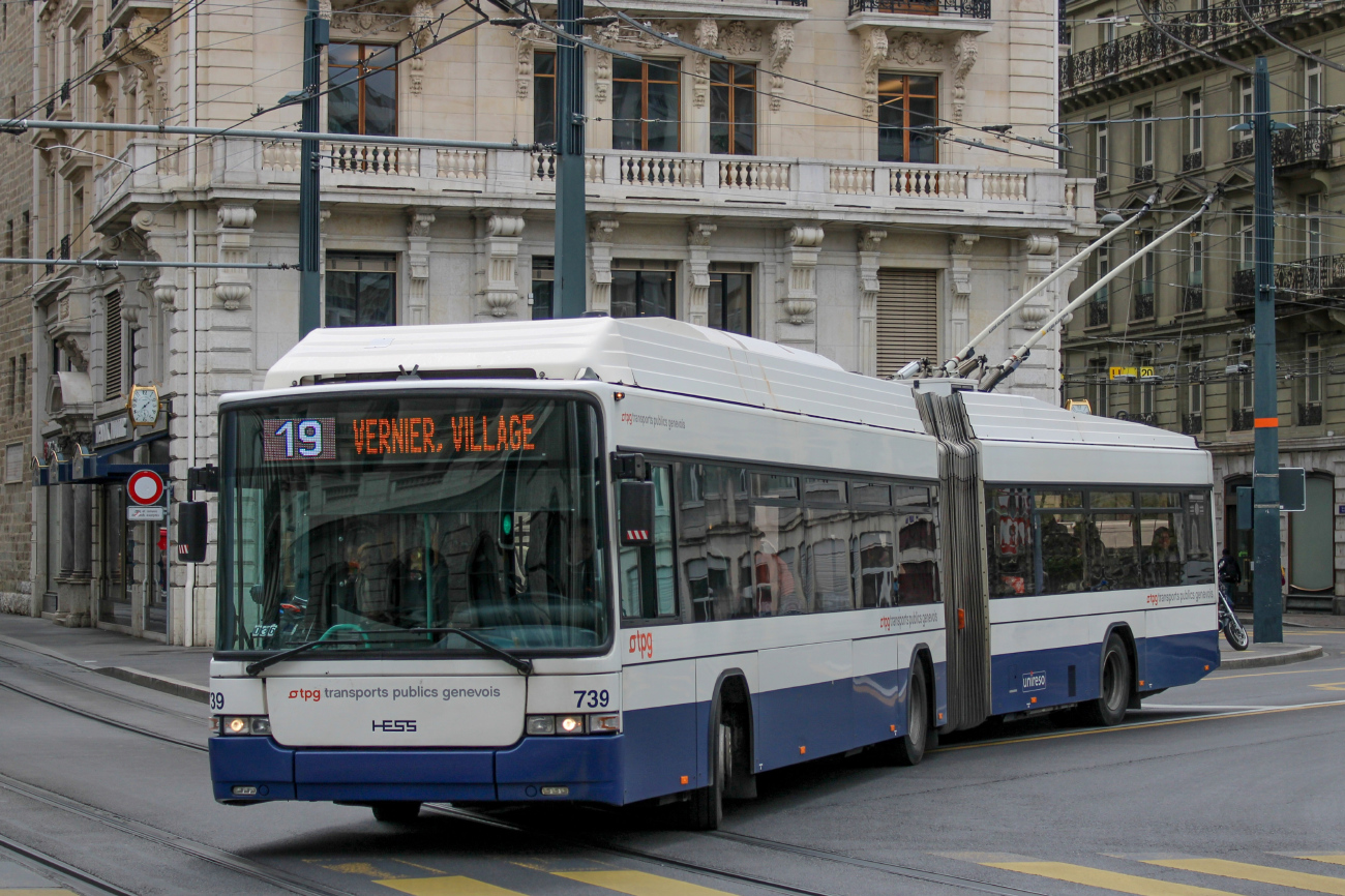 Женева, Hess SwissTrolley 3 (BGT-N2C) № 739