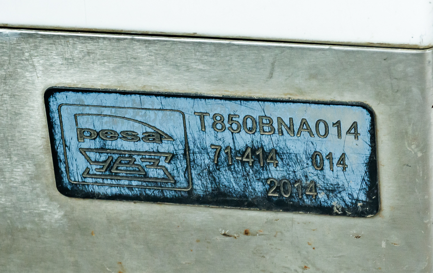 Уфа, 71-414 (Pesa Fokstrot) № 1208; Уфа — Заводские таблички