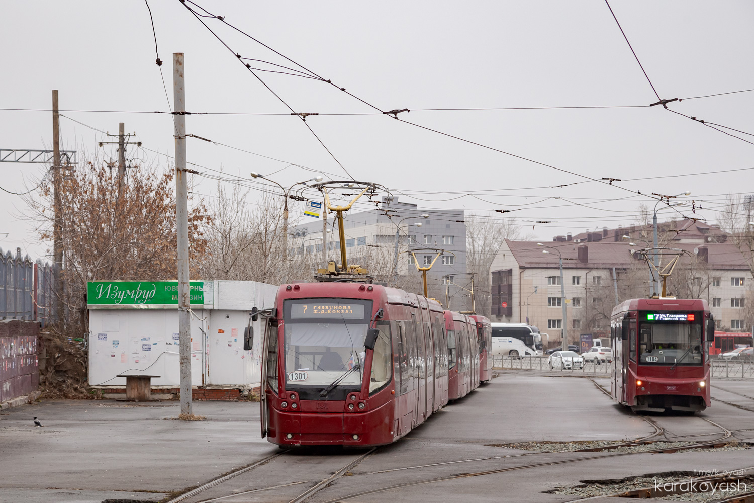 Kazan, BKM 84300M № 1301; Kazan, 71-407-01 № 1104