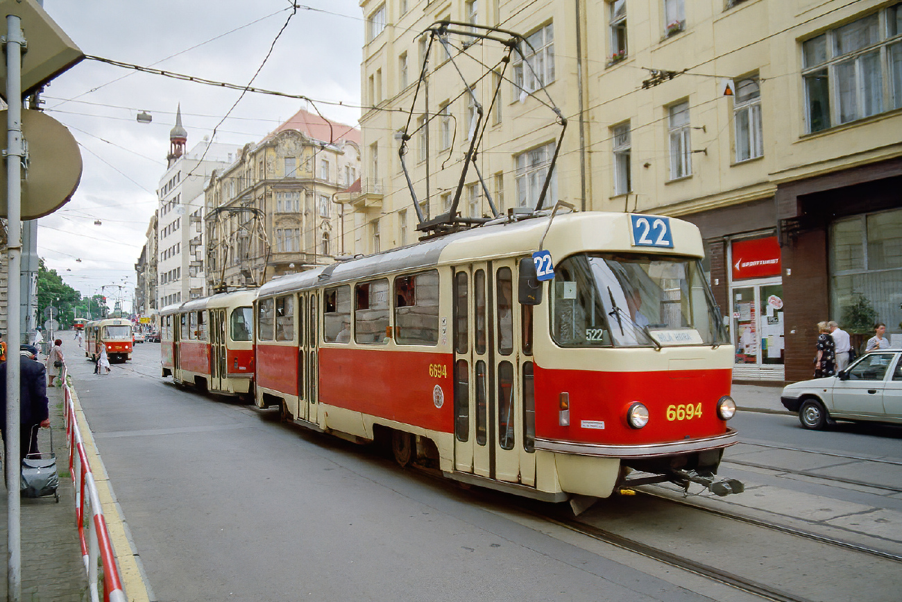Прага, Tatra T3 № 6694; Прага — Старые фотографии