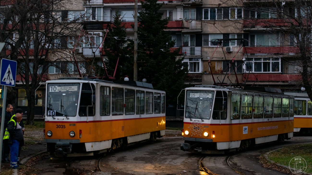 Sofia, Tatra T6A2B № 3035; Sofia, Tatra T6A2B № 3025