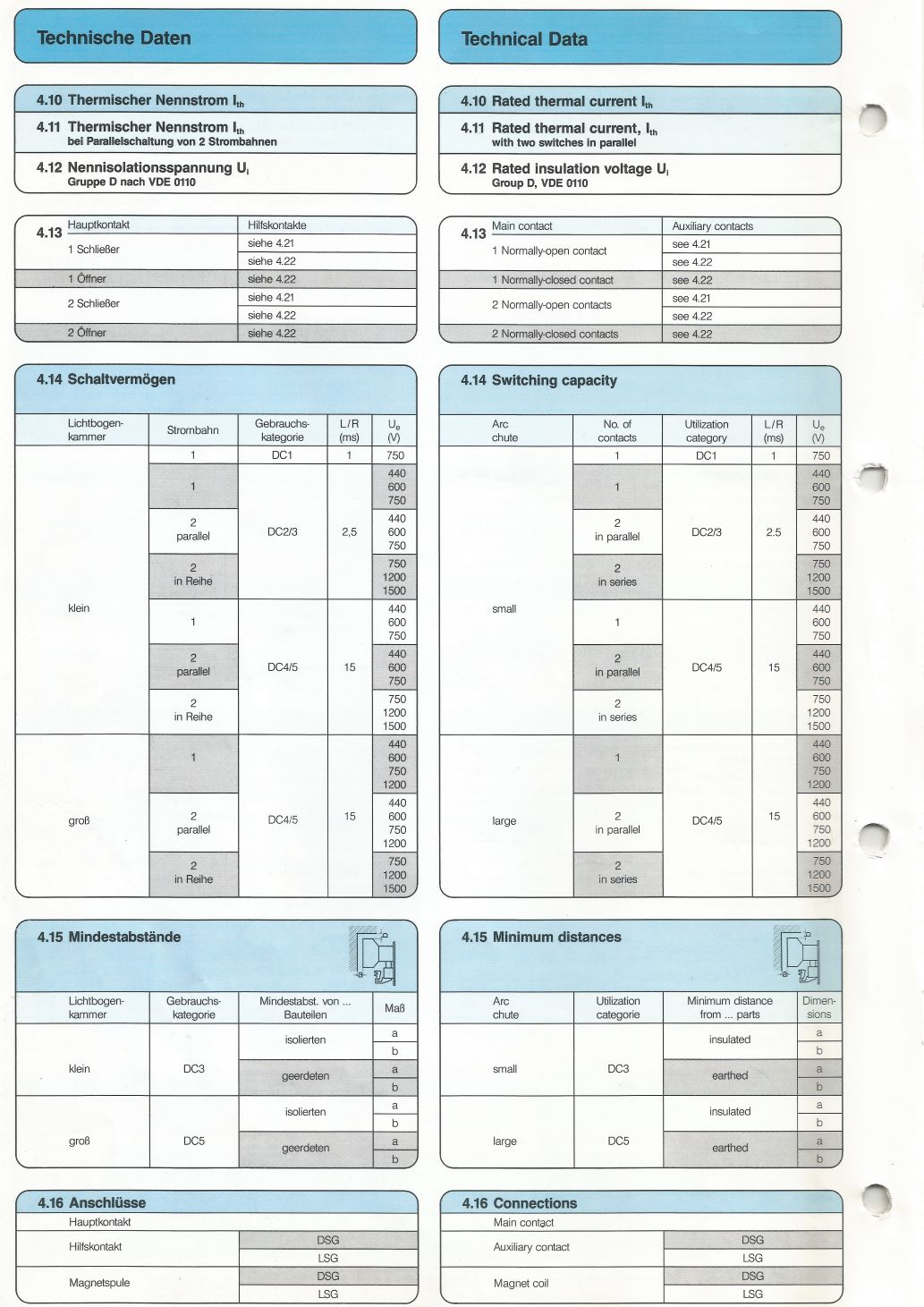 Kiepe Elektrik — Контакторы постоянного тока — Тип: LSG и DSG (1999)
