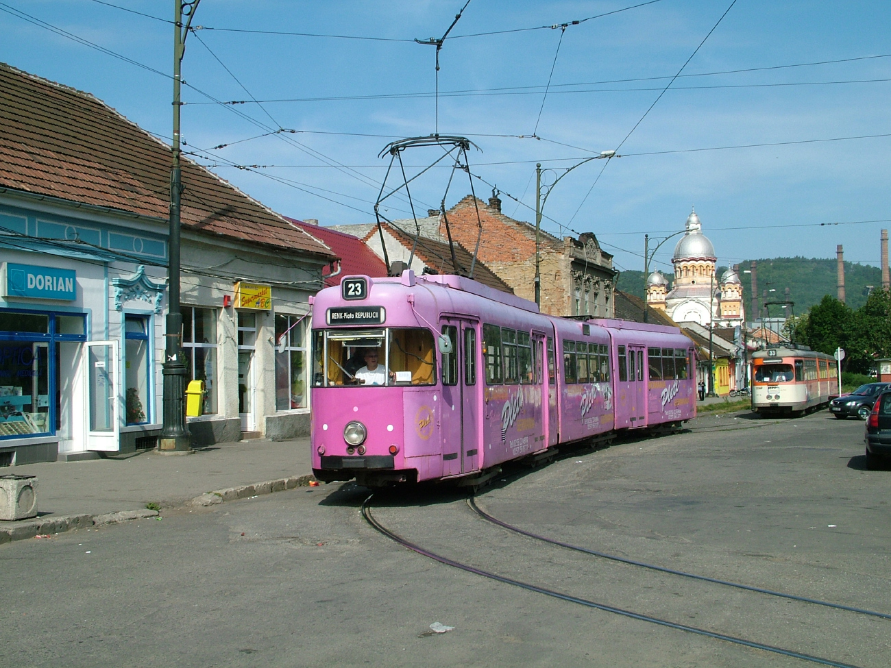 Решита, городской округ, Duewag GT8 № 23; Решита, городской округ — Трамвайные линии и инфраструктура (сеть 1-го поколения 1988-2011 гг)