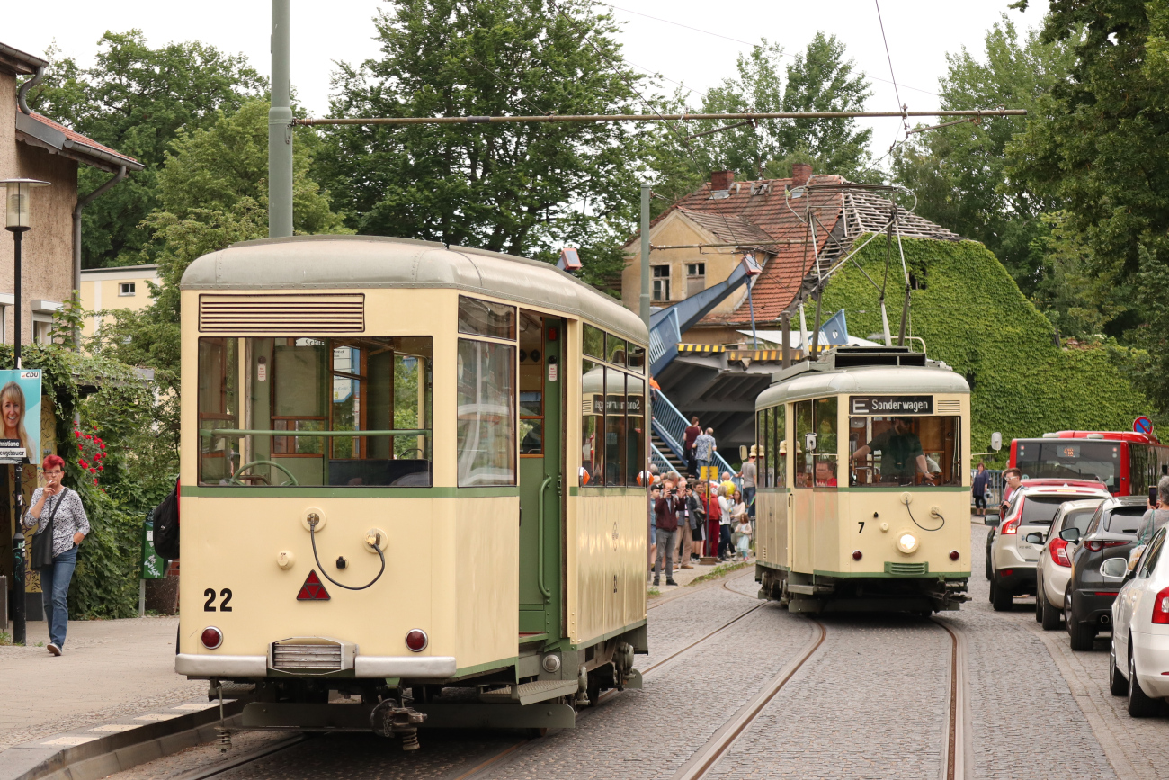 Woltersdorf, Uerdingen KSW trailer car # 22; Woltersdorf, Uerdingen KSW motor car # 7; Woltersdorf — Anniversary: 111 years of Woltersdorf tramway (19./20.05.2024)
