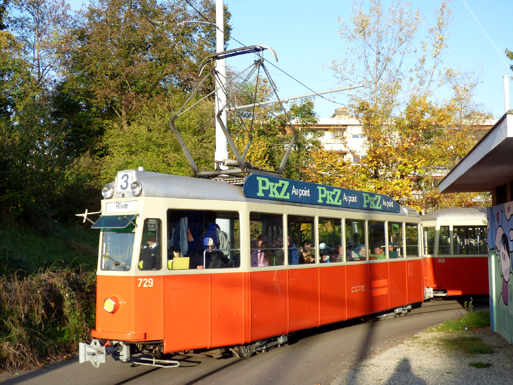 Женева, SWP/SAAS Be 4/4 № 729; Женева — Festival des Tramways 2024