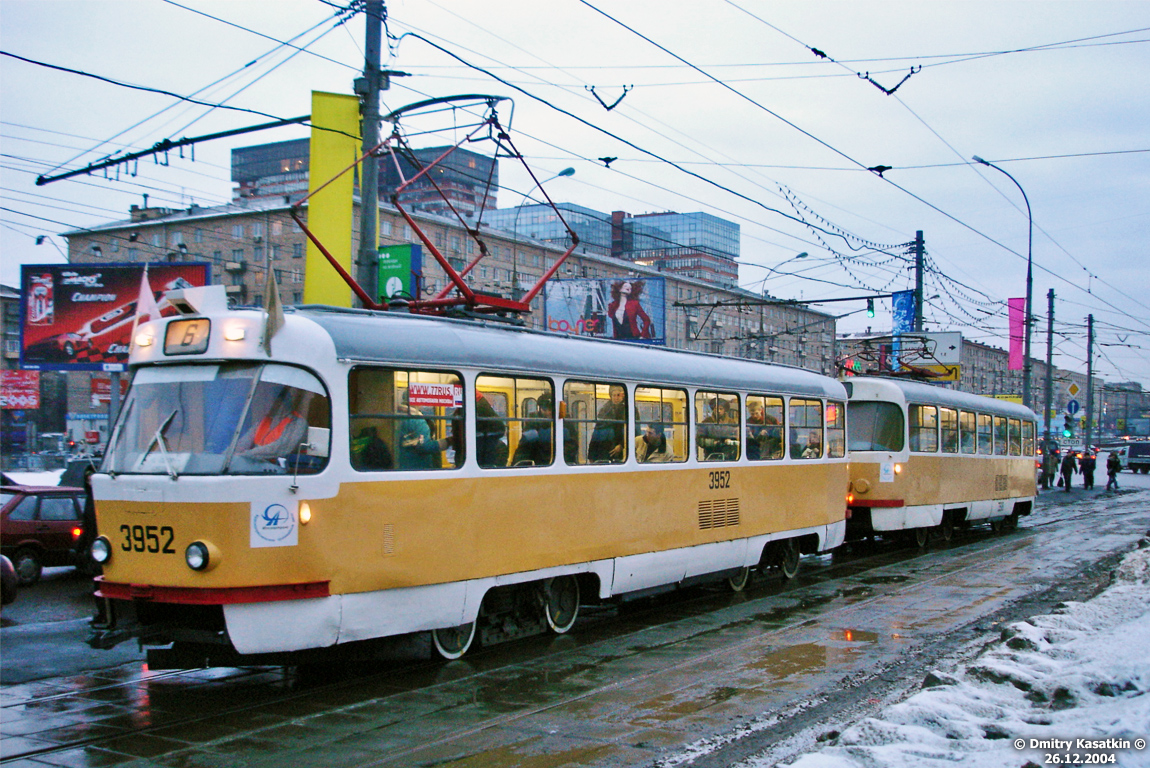 Москва, Tatra T3SU № 3952