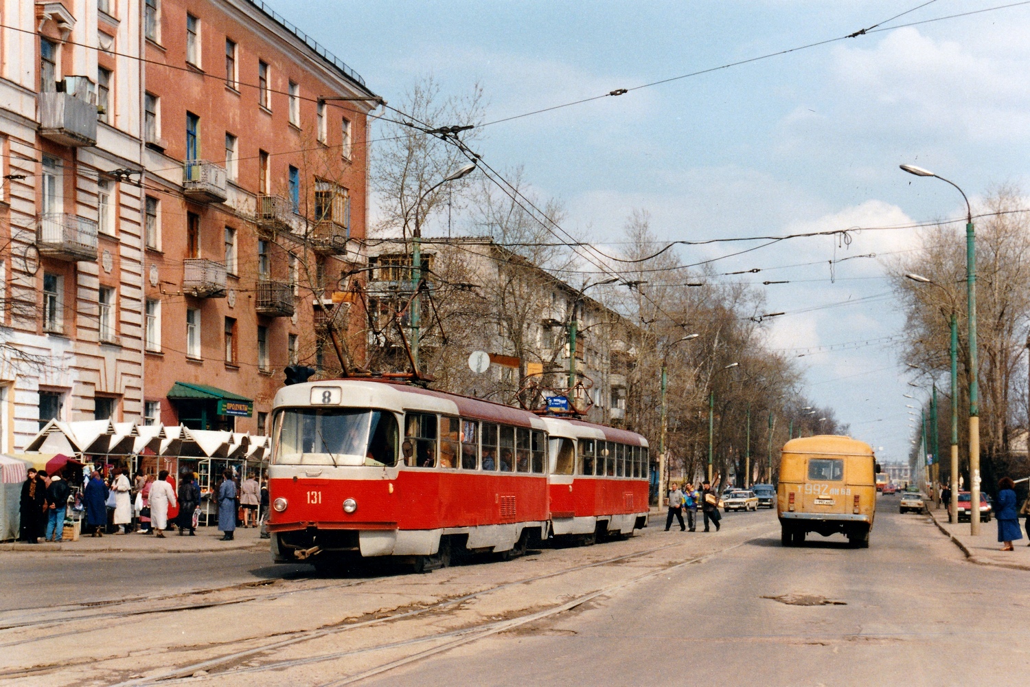 Тверь, Tatra T3SU № 131; Тверь — Тверской трамвай на рубеже XX и XXI вв. (2000 — 2001 гг.); Тверь — Трамвайные линии: Московский район