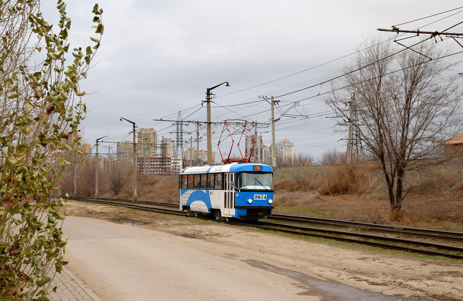 Волгоград, Tatra T3SU (двухдверная) № 2674