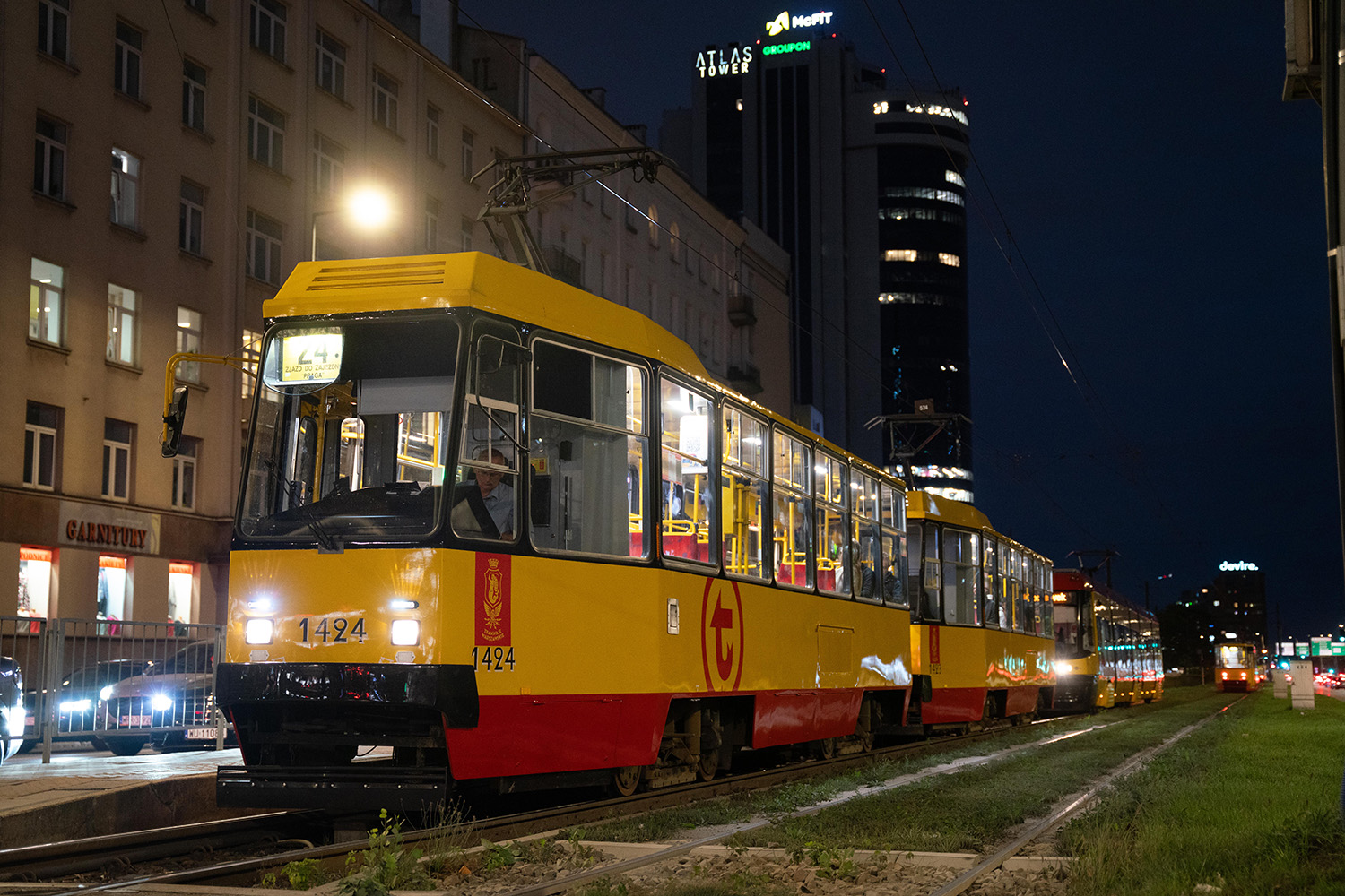 Варшава, Konstal 105Ng № 1424