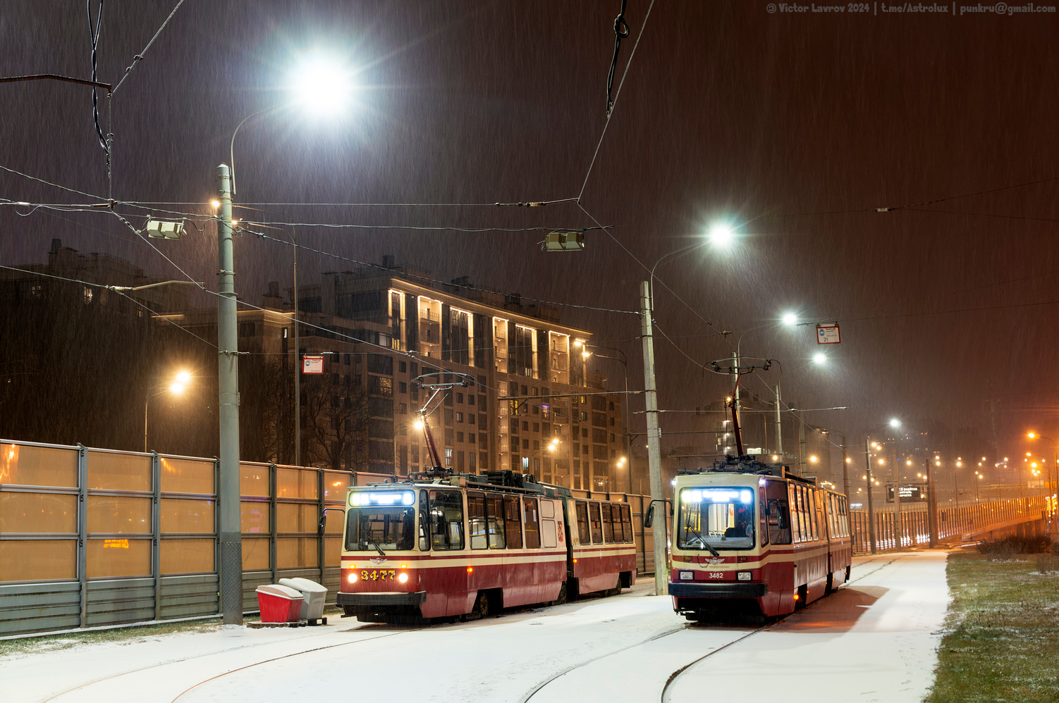 Sankt Peterburgas, LVS-86K nr. 3477; Sankt Peterburgas, LVS-86K nr. 3482 Sankt Peterburgas, LVS-86K nr. 3477; Sankt Peterburgas, LVS-86K nr. 3482