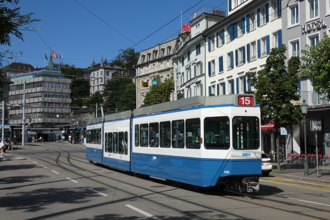 Цюрих, SWP/SIG/ABB Be 4/8 "Tram 2000 Sänfte" № 2115